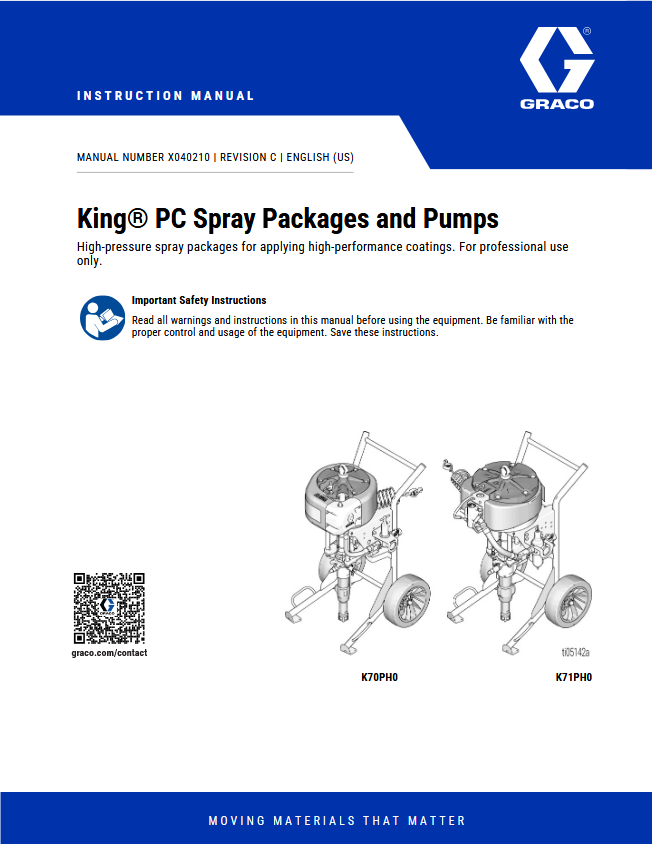 King PC 45:1 Sprayer, Heavy Duty Cart, Complete